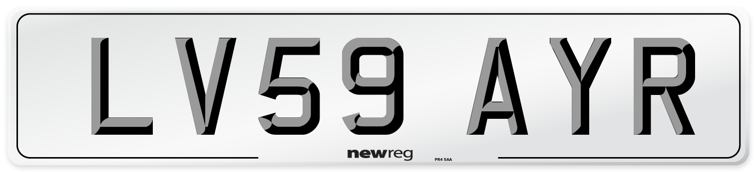LV59 AYR Number Plate from New Reg